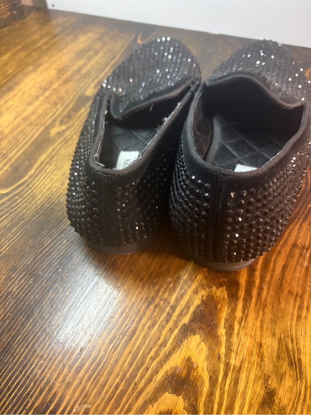 Steve Madden Black Caviar Jeweled Loafers Men’s Size 10 - Picture 7 of 10
